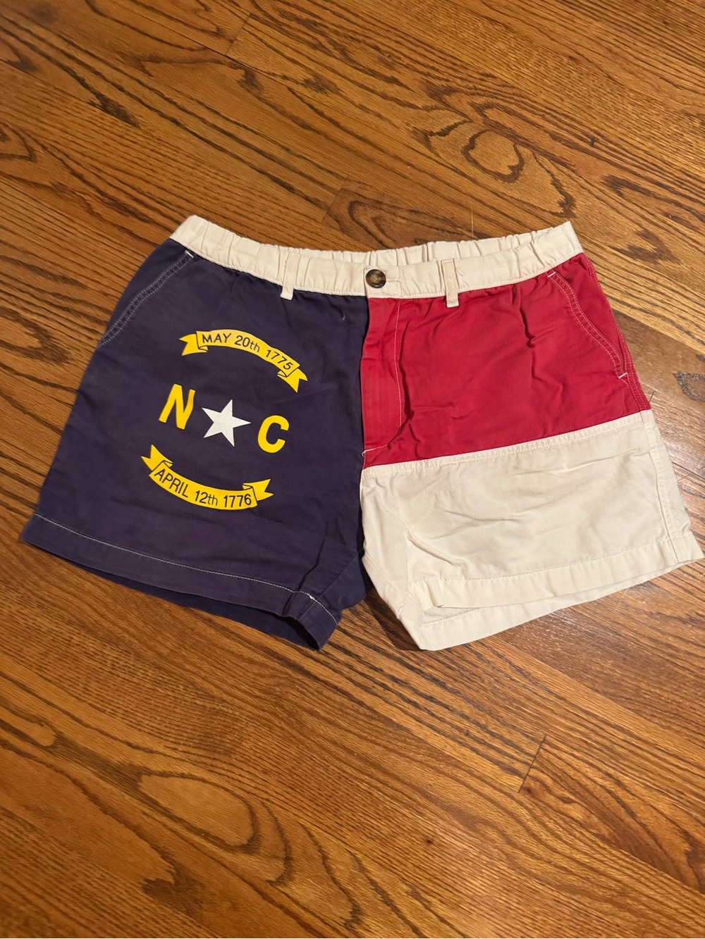 chubbies North Carolina flag shorts